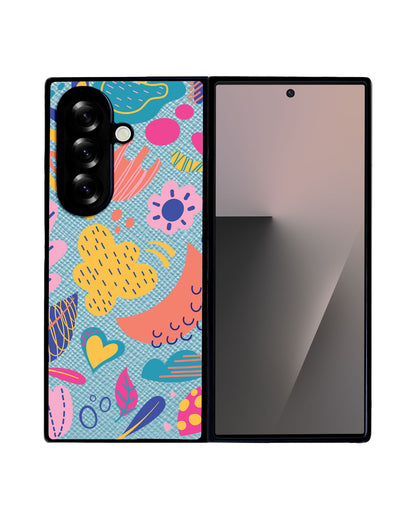 Android Flip / Fold Leather Grip - Florals