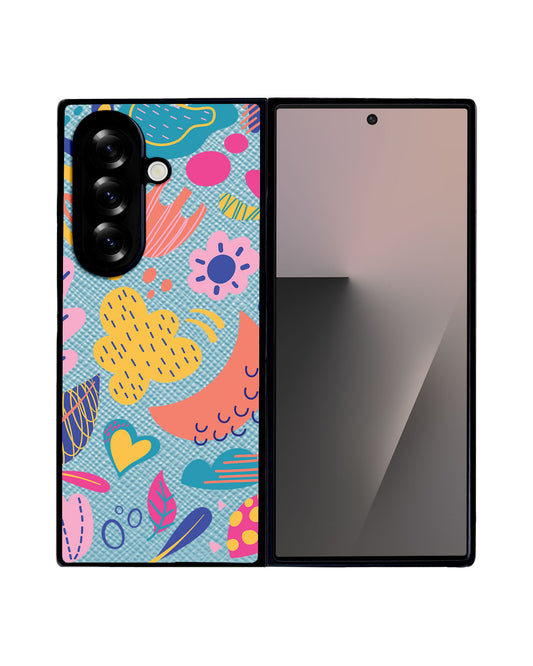 Android Flip / Fold Leather Grip - Florals