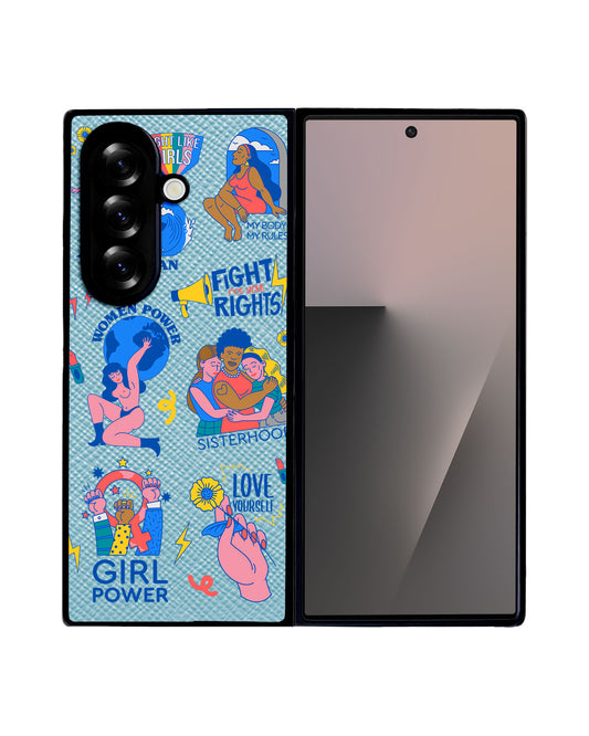 Android Flip / Fold Leather Grip - Girl Power 2.0