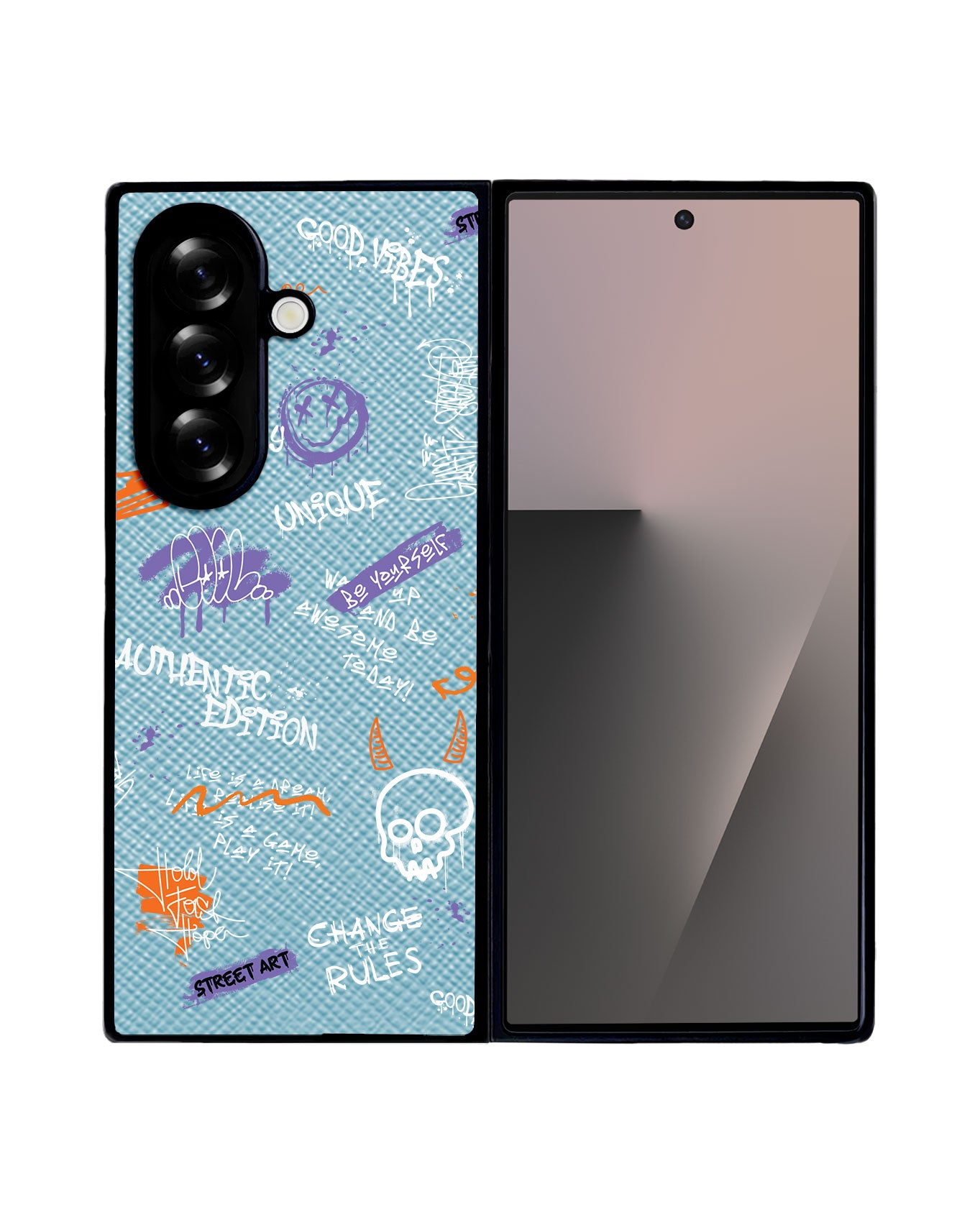 Android Flip / Fold Leather Grip - Graffiti