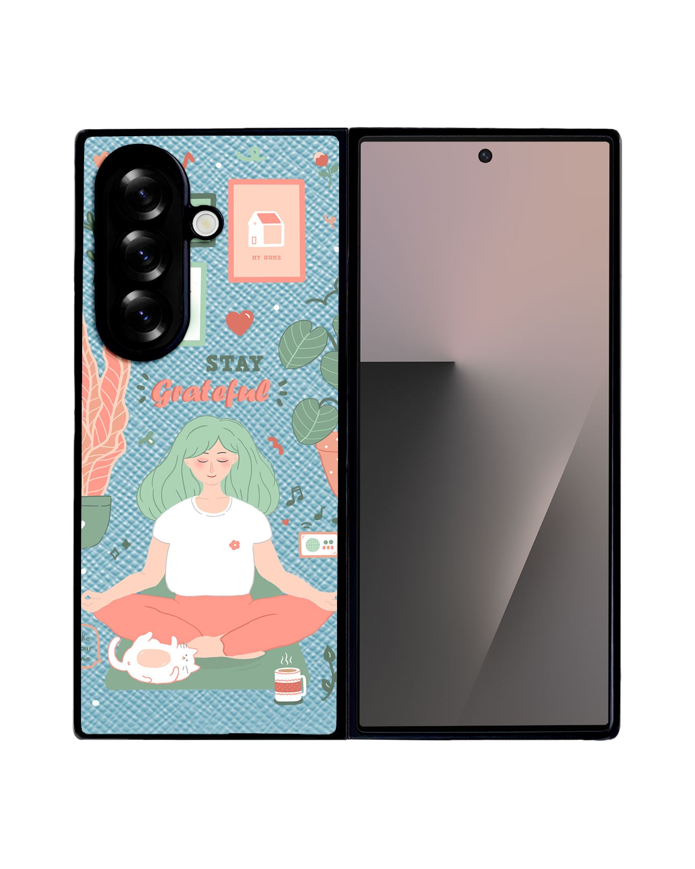 Android Flip / Fold Leather Grip - Grateful