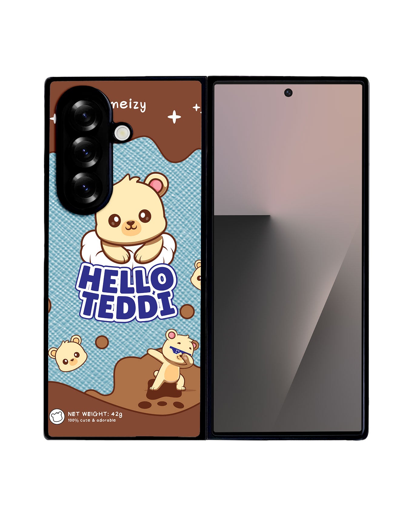 Android Flip / Fold Leather Grip - Hello Teddy 1.0