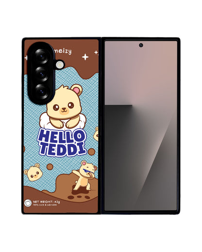 Android Flip / Fold Leather Grip - Hello Teddy 1.0