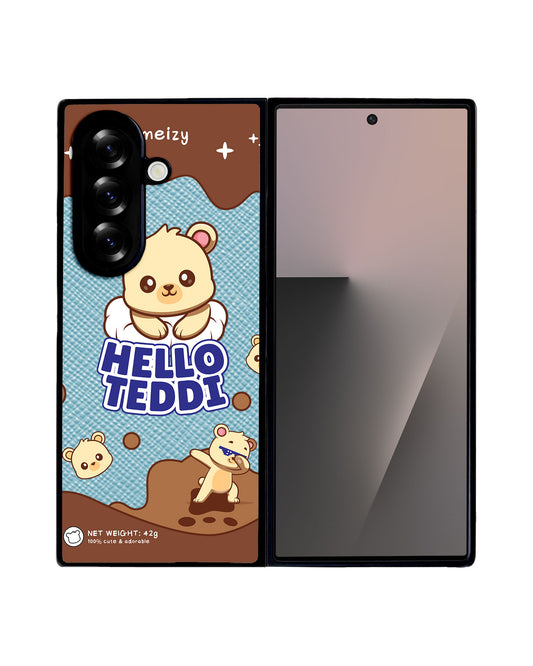 Android Flip / Fold Leather Grip - Hello Teddy 1.0