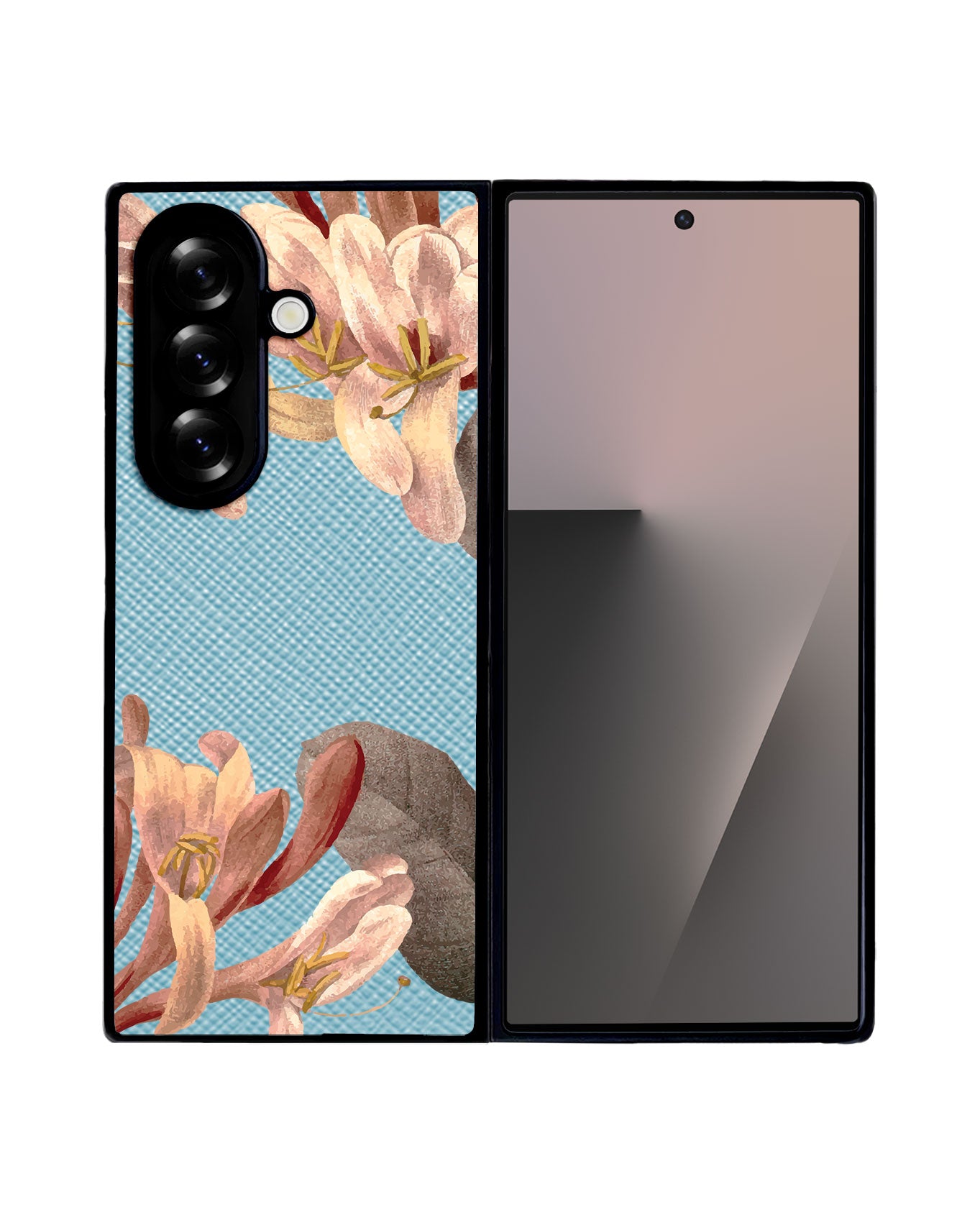 Android Flip / Fold Leather Grip - June Honey Suckle