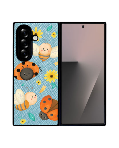Android Flip / Fold Leather Grip - Lady Bug & Bee