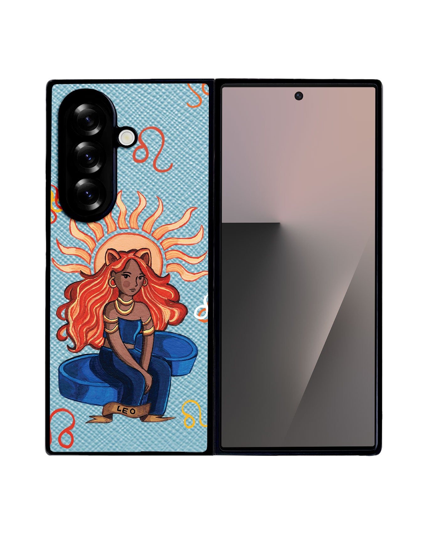 Android Flip / Fold Leather Grip - Leo