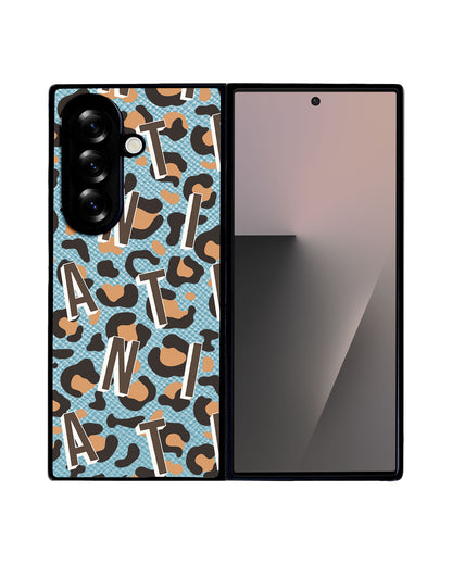 Android Flip / Fold Leather Grip - CUSTOM MONOGRAM 3.0 Leopard Monogram 2.0