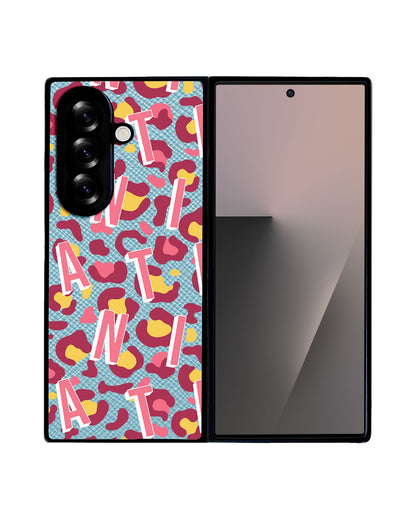 Android Flip / Fold Leather Grip - CUSTOM MONOGRAM 3.0 Leopard Monogram 3.0