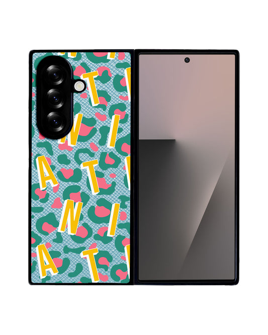 Android Flip / Fold Leather Grip - CUSTOM MONOGRAM 3.0 Leopard Monogram 4.0