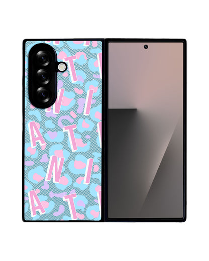 Android Flip / Fold Leather Grip - CUSTOM MONOGRAM 3.0 Leopard Monogram 6.0