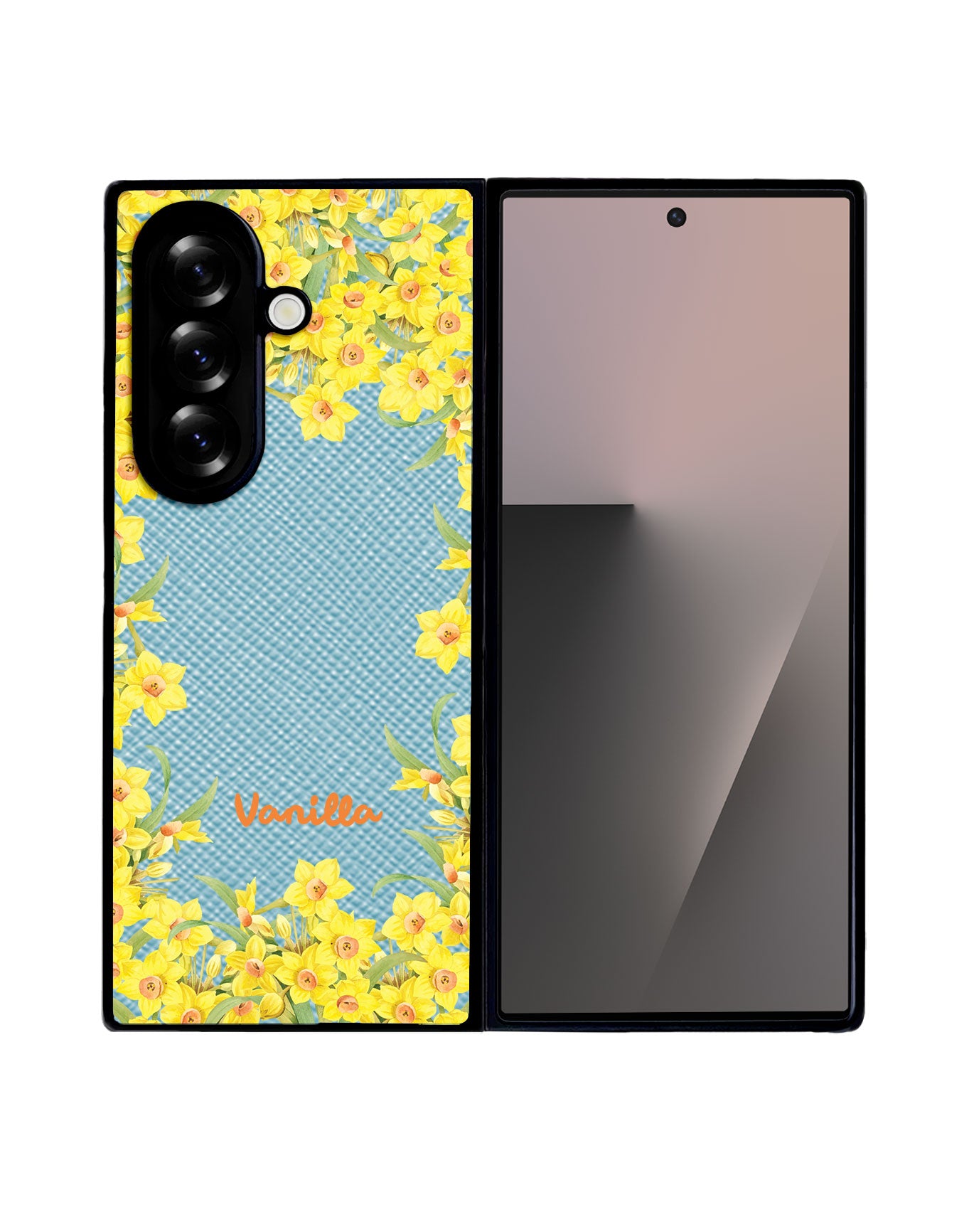 Android Flip / Fold Leather Grip - March Daffodils