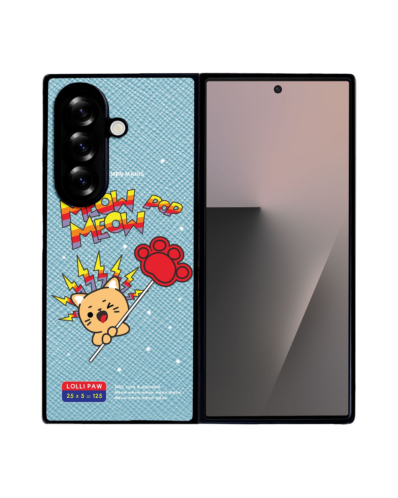 Android Flip / Fold Leather Grip - Meow Pop 2.0