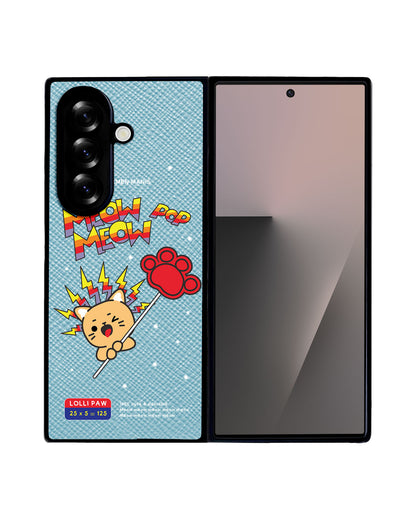 Android Flip / Fold Leather Grip - Meow Pop 2.0