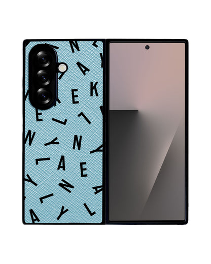 Android Flip / Fold Leather Grip - CUSTOM MONOGRAM 1.0 Noir