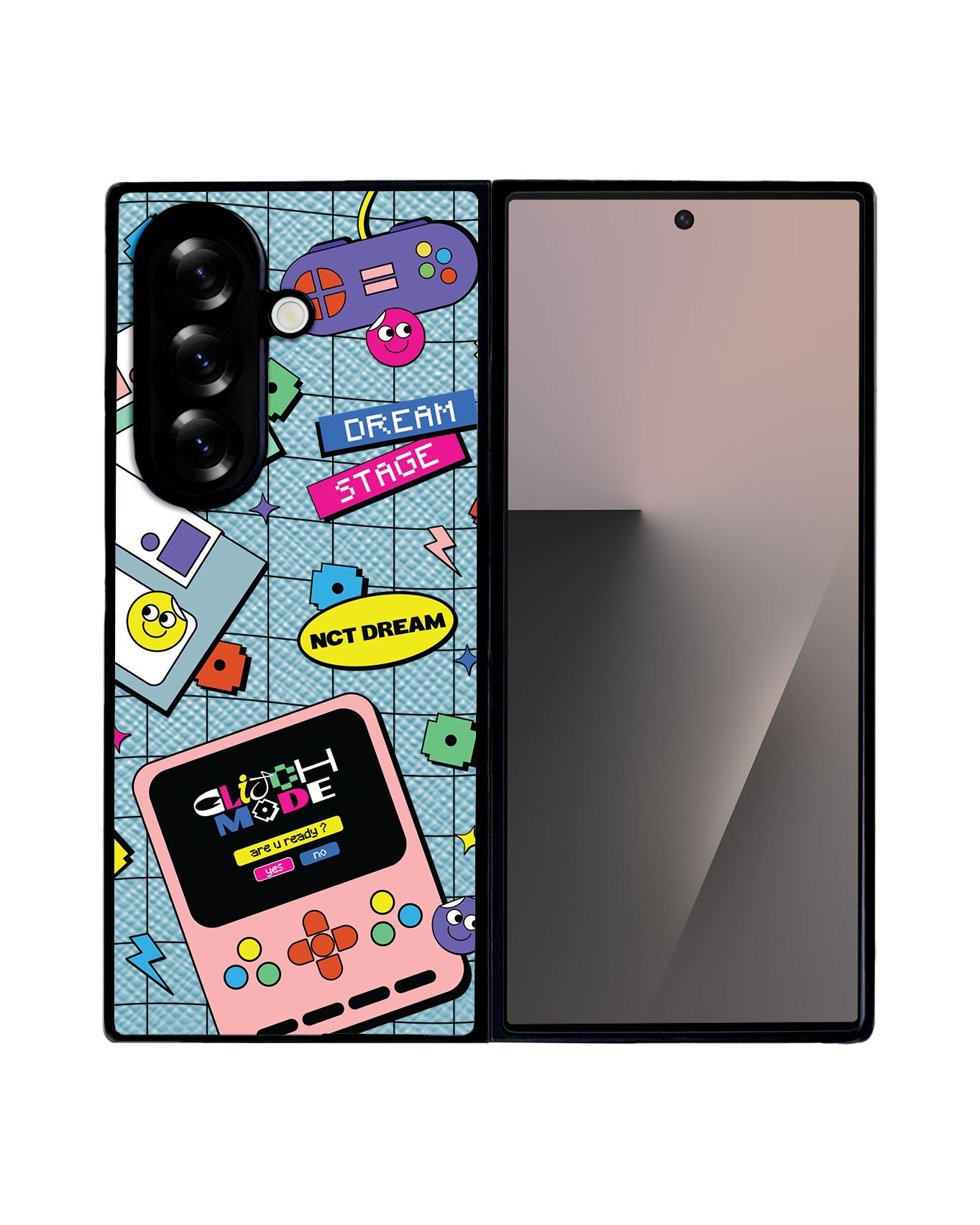 Android Flip / Fold Leather Grip - NCT Glitch Mode