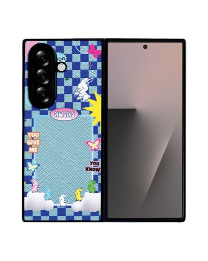 Android Flip / Fold Leather Grip - New Jeans Photocard Frame