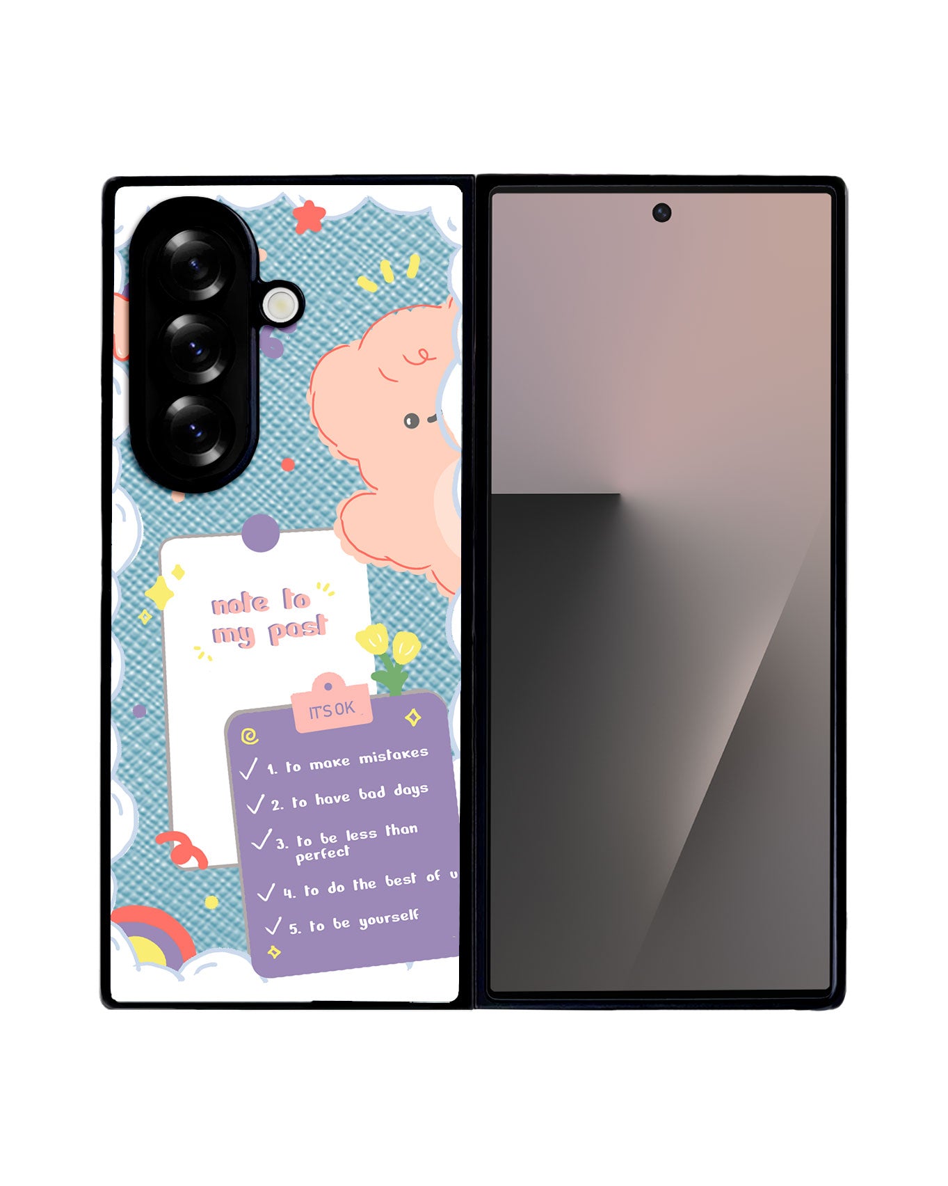 Android Flip / Fold Leather Grip - Note to my Past