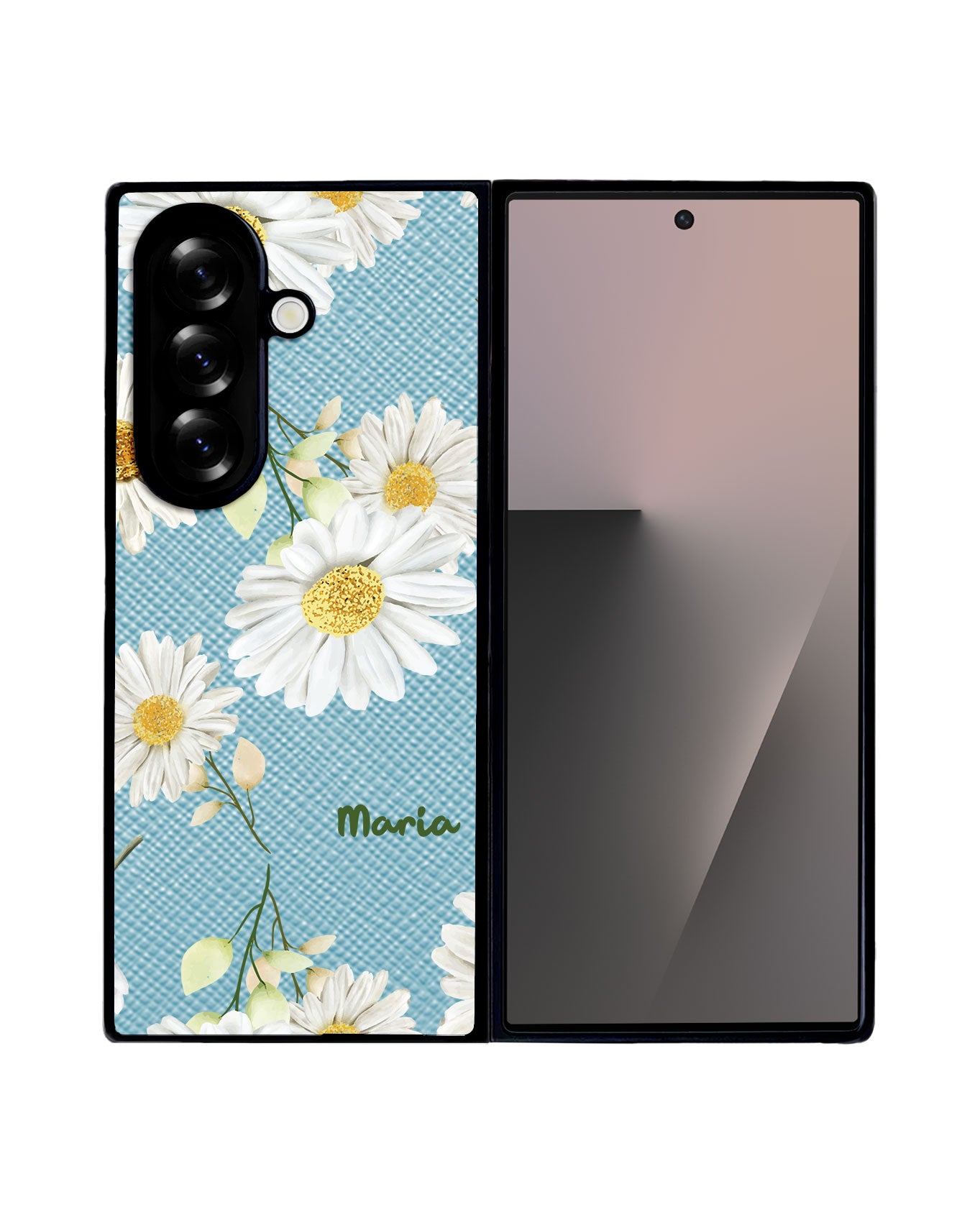 Android Flip / Fold Leather Grip - October Chrysanthemum