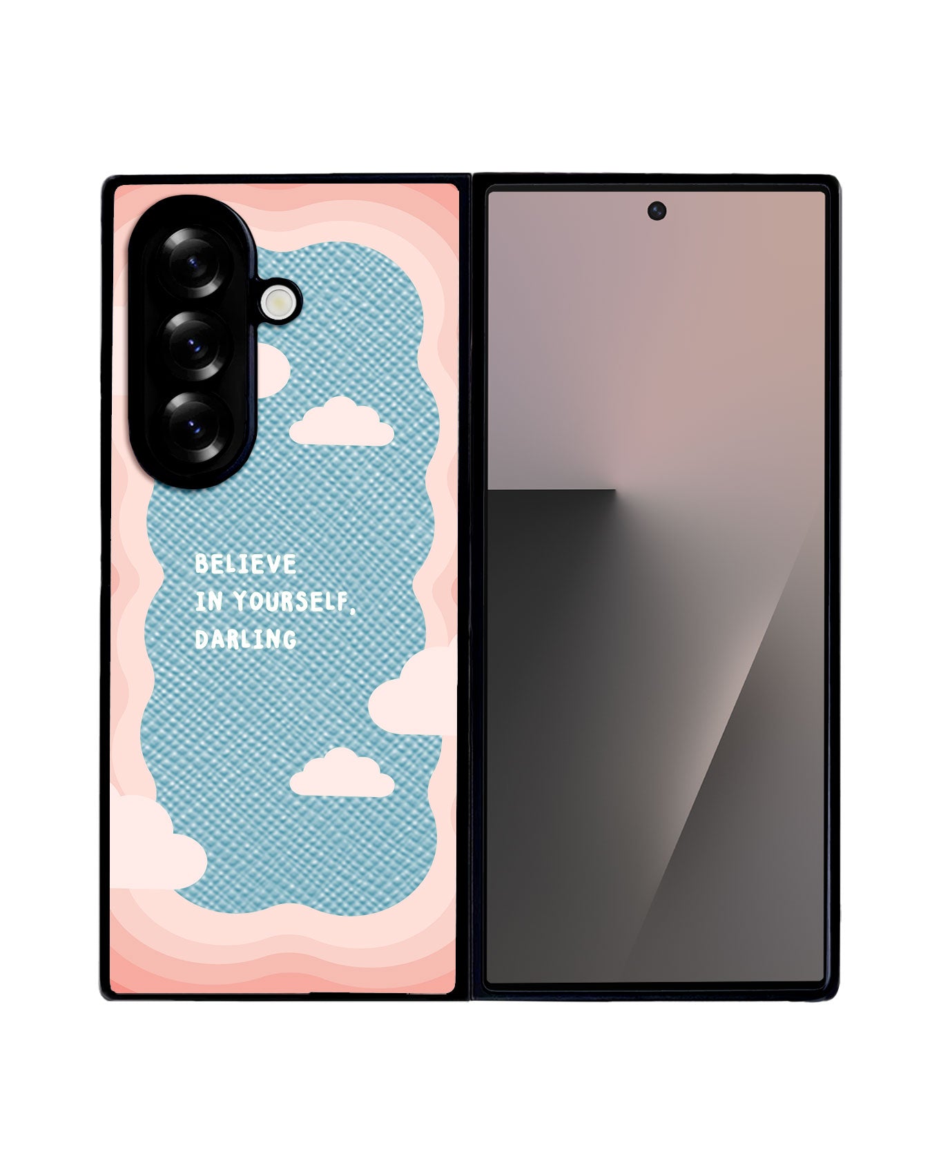 Android Flip / Fold Leather Grip - Pink Mirror