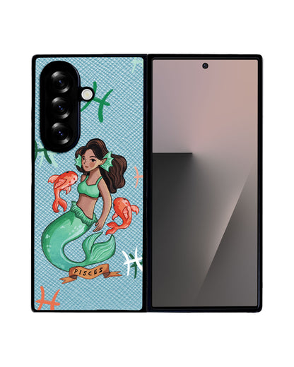 Android Flip / Fold Leather Grip - Pisces