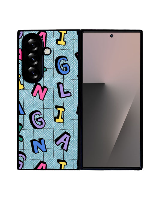 Android Flip / Fold Leather Grip - Playful Monogram 2.0