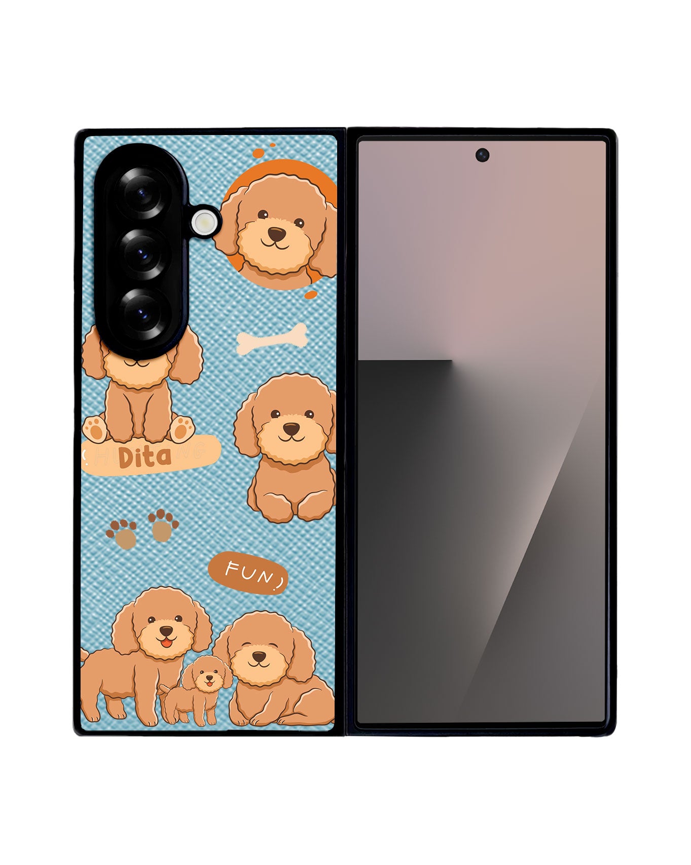 Android Flip / Fold Leather Grip - Poodle Squad 4.0