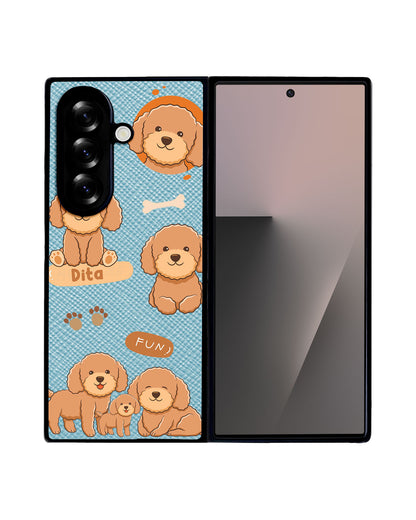 Android Flip / Fold Leather Grip - Poodle Squad 4.0