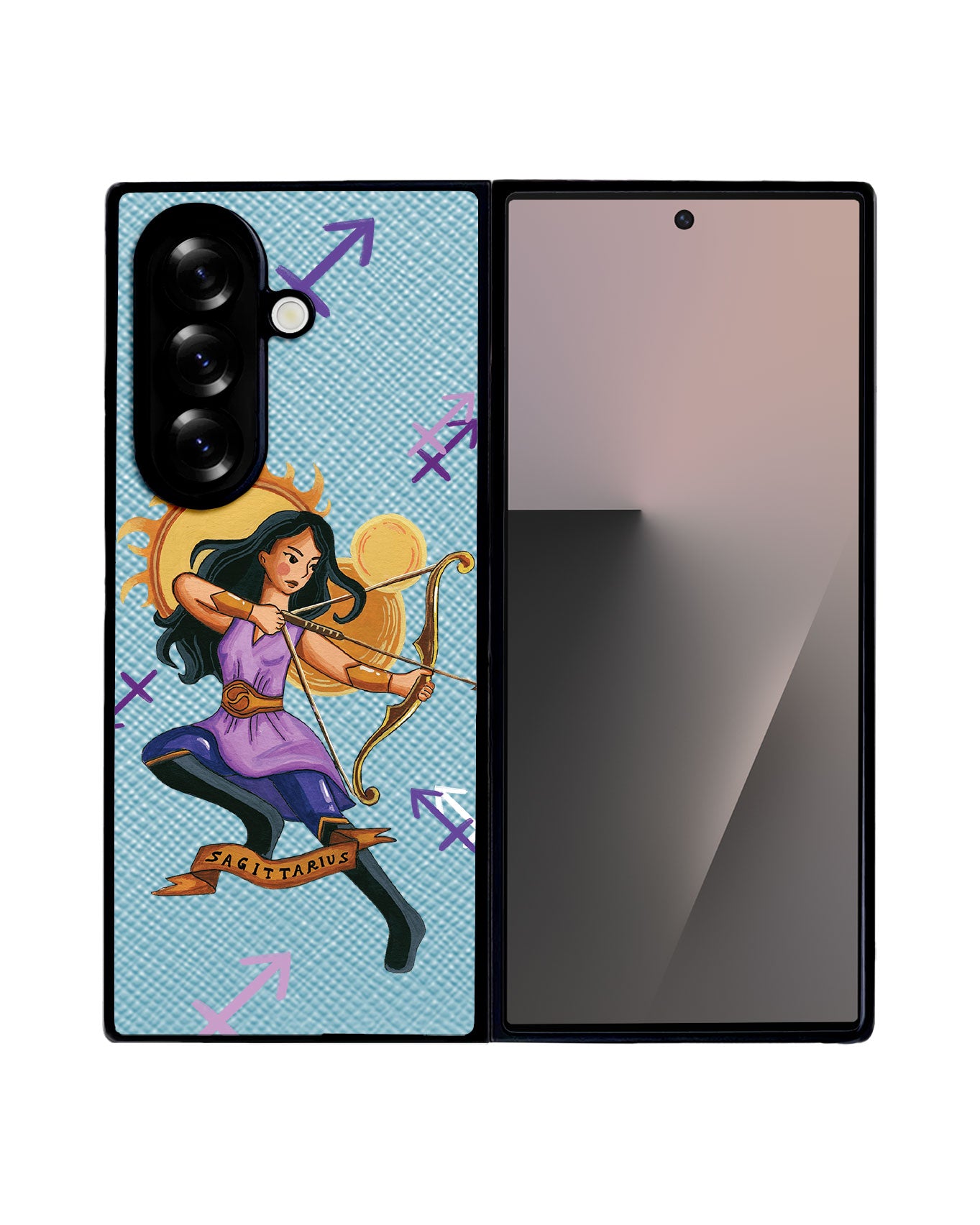 Android Flip / Fold Leather Grip - Sagitarius