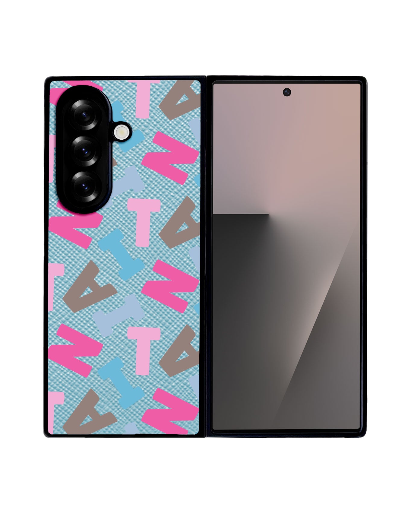 Android Flip / Fold Leather Grip - Scattered Monogram 2.0