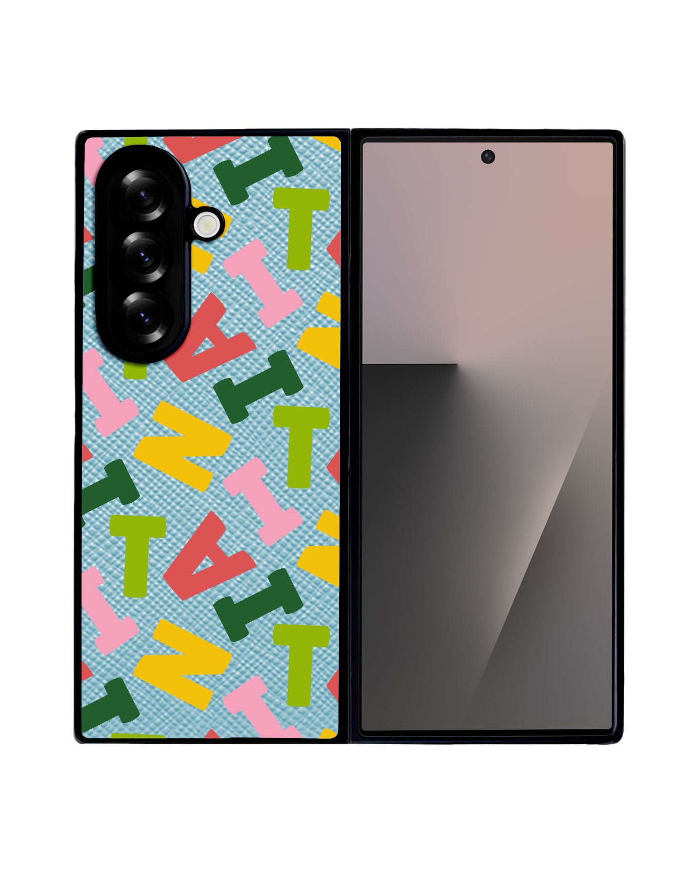 Android Flip / Fold Leather Grip - Scattered Monogram 3.0