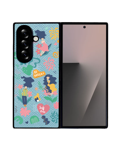 Android Flip / Fold Leather Grip - Self Love Sticker Pack 2.0