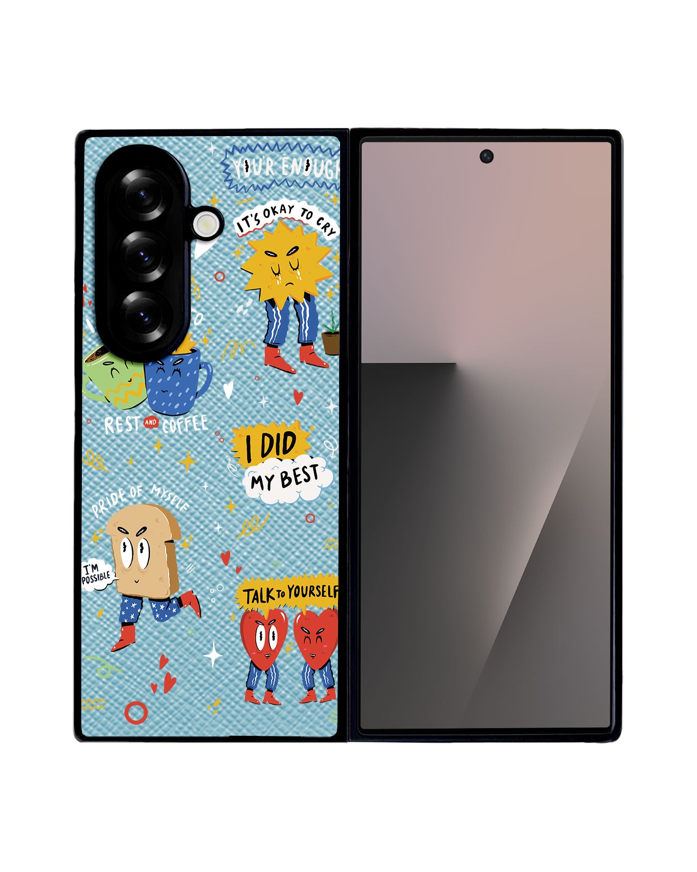 Android Flip / Fold Leather Grip - Selfless Love 3.0