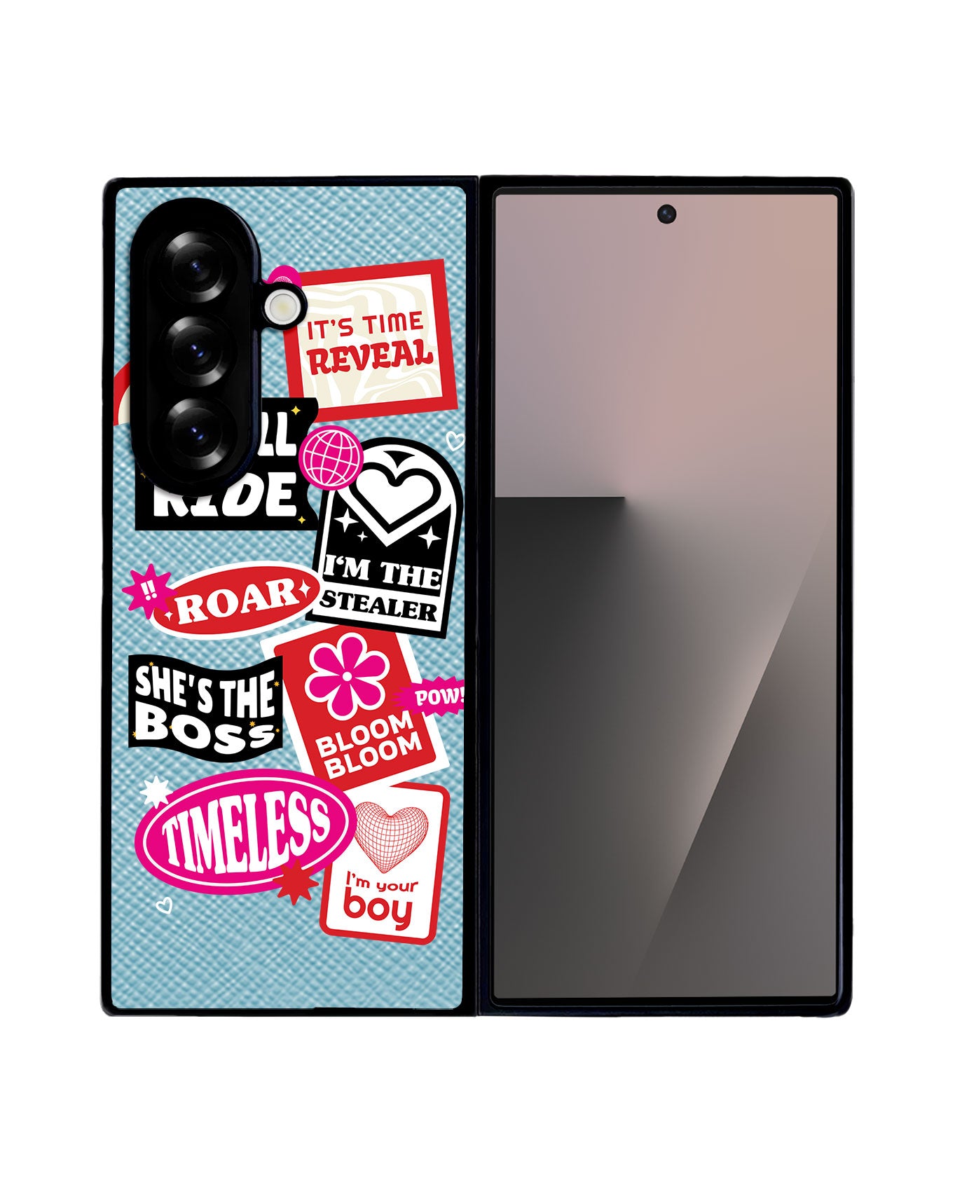 Android Flip / Fold Leather Grip - The Boyz Sticker Pack