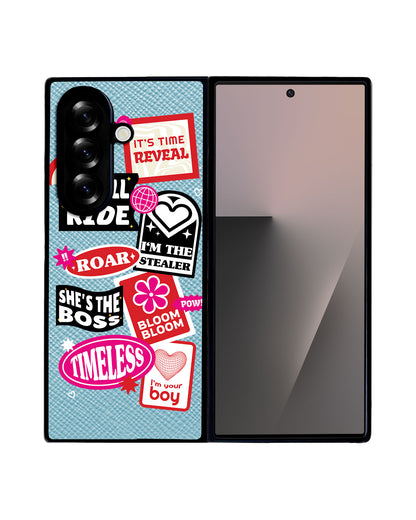 Android Flip / Fold Leather Grip - The Boyz Sticker Pack