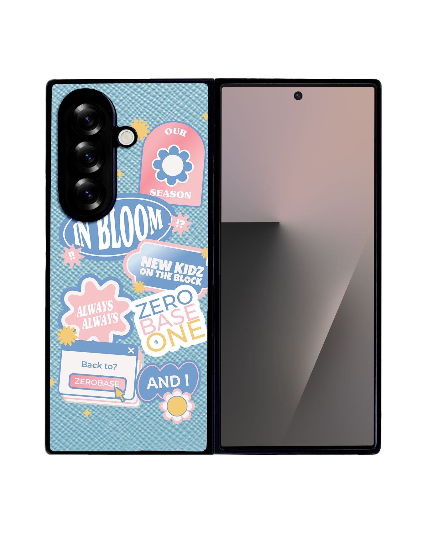 Android Flip / Fold Leather Grip - Zerobaseone Song Sticker Pack