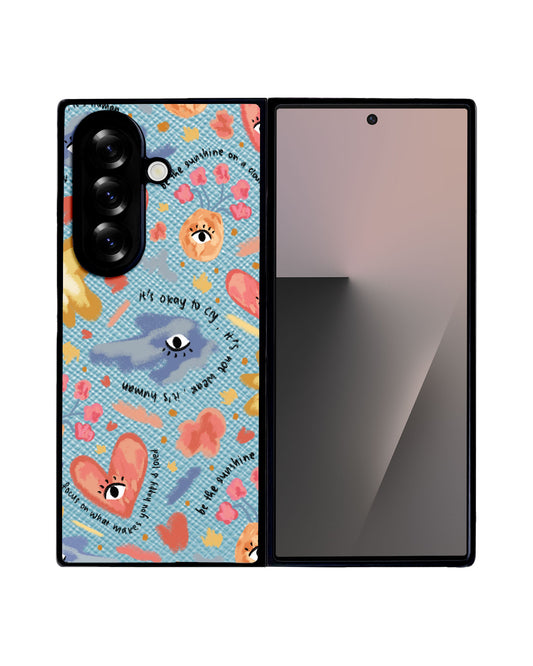 Android Flip / Fold Leather Grip - Abstract Lovers