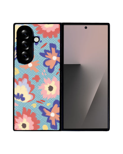 Android Flip / Fold Leather Grip - Flower Lovers