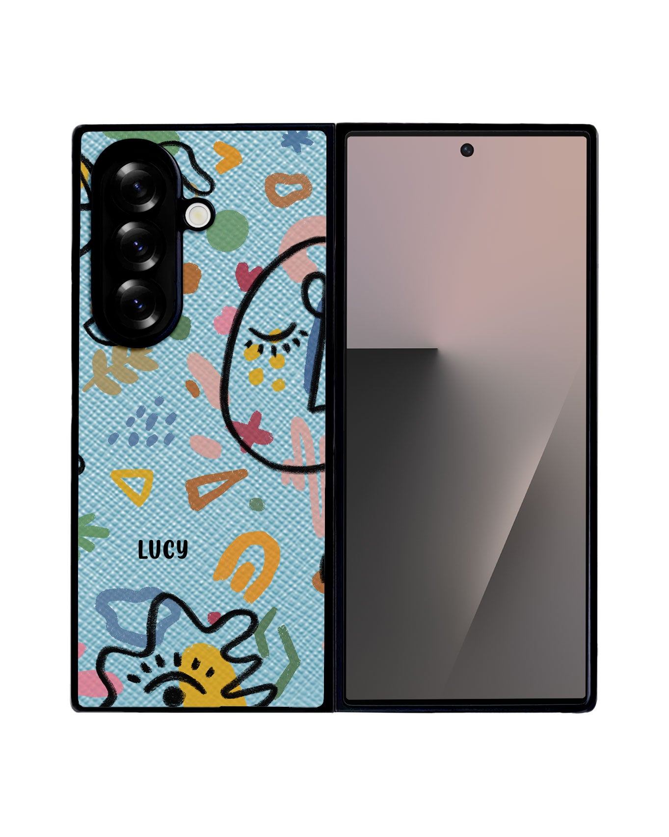 Android Flip / Fold Leather Grip - Abstract 5.0