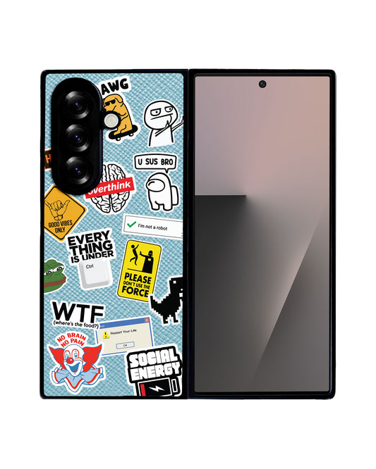 Android Flip / Fold Leather Grip - Brand Parody 2.0