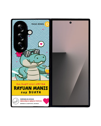 Android Flip / Fold Leather Grip - Cap Buaya