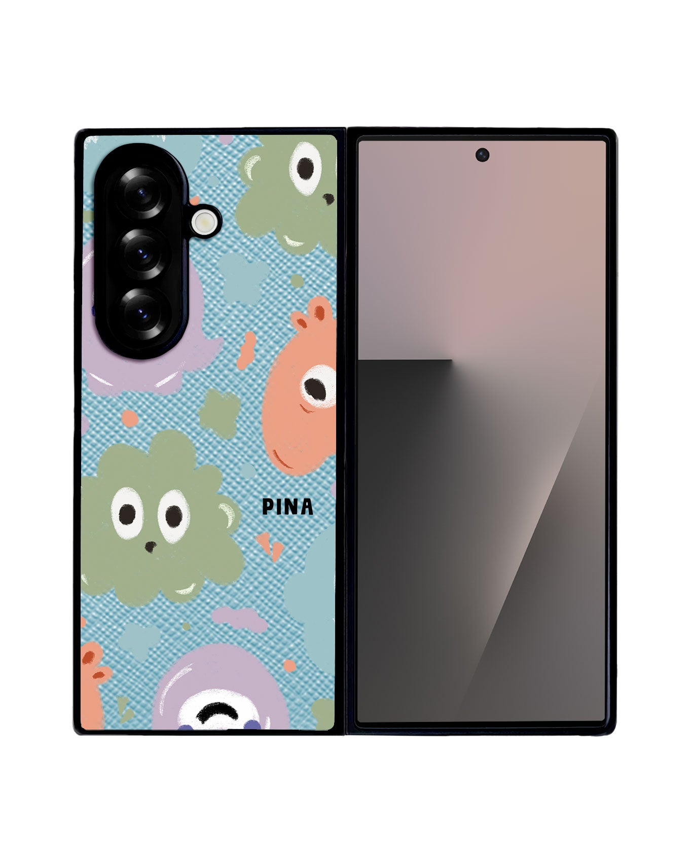 Android Flip / Fold Leather Grip - Cute Monster 2.0