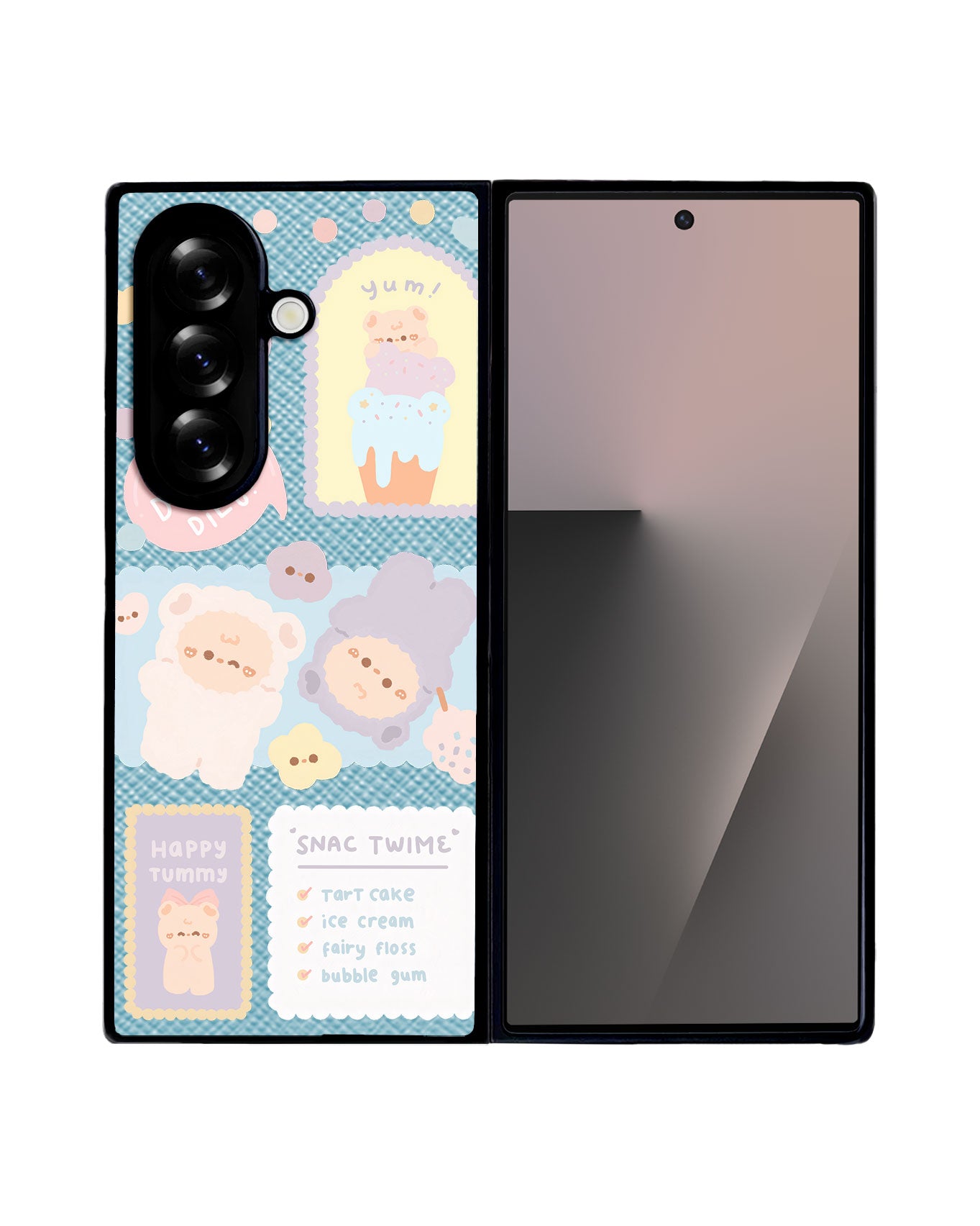 Android Flip / Fold Leather Grip - Sweets Heaven