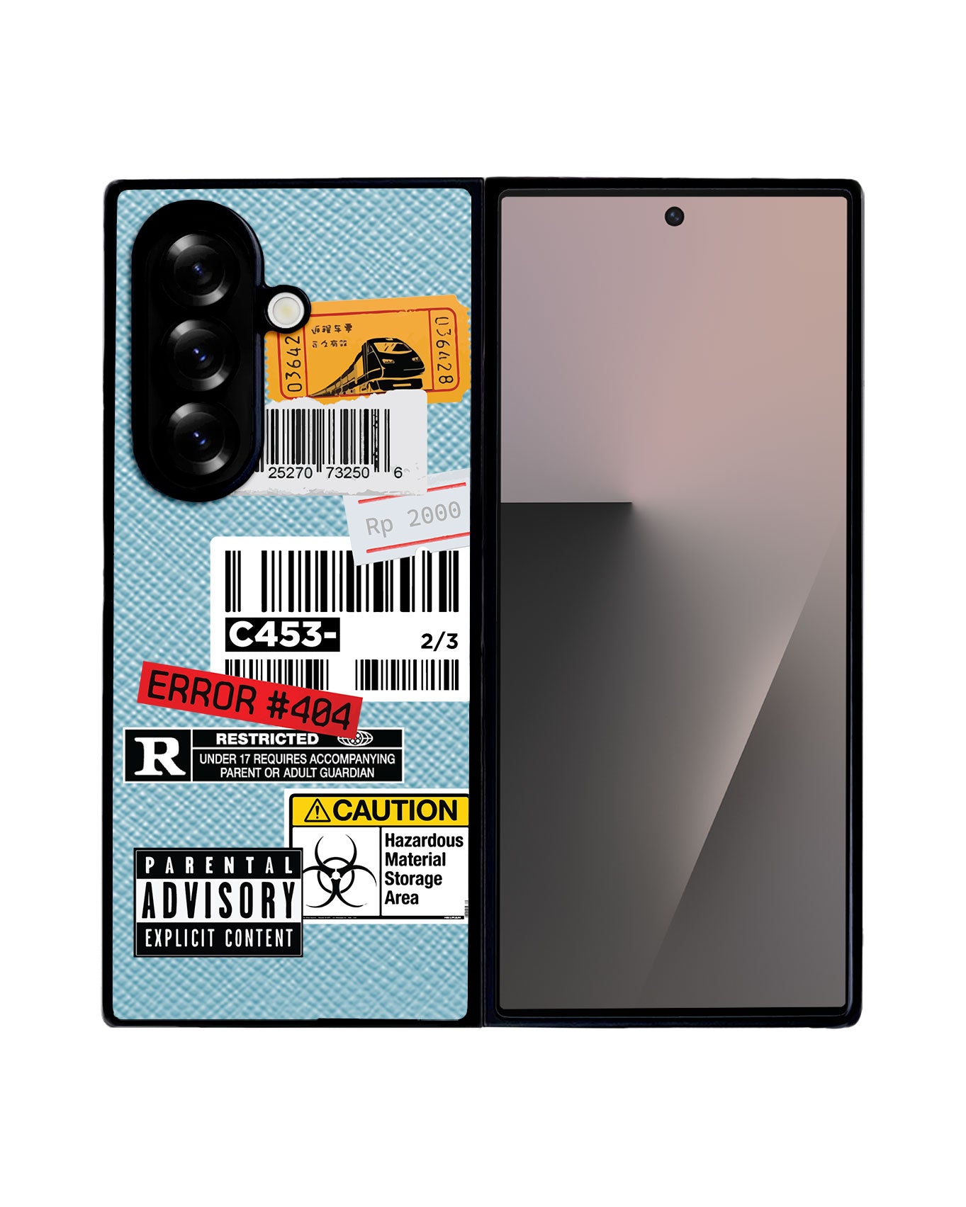 Android Flip / Fold Leather Grip - Label Sticker Pack