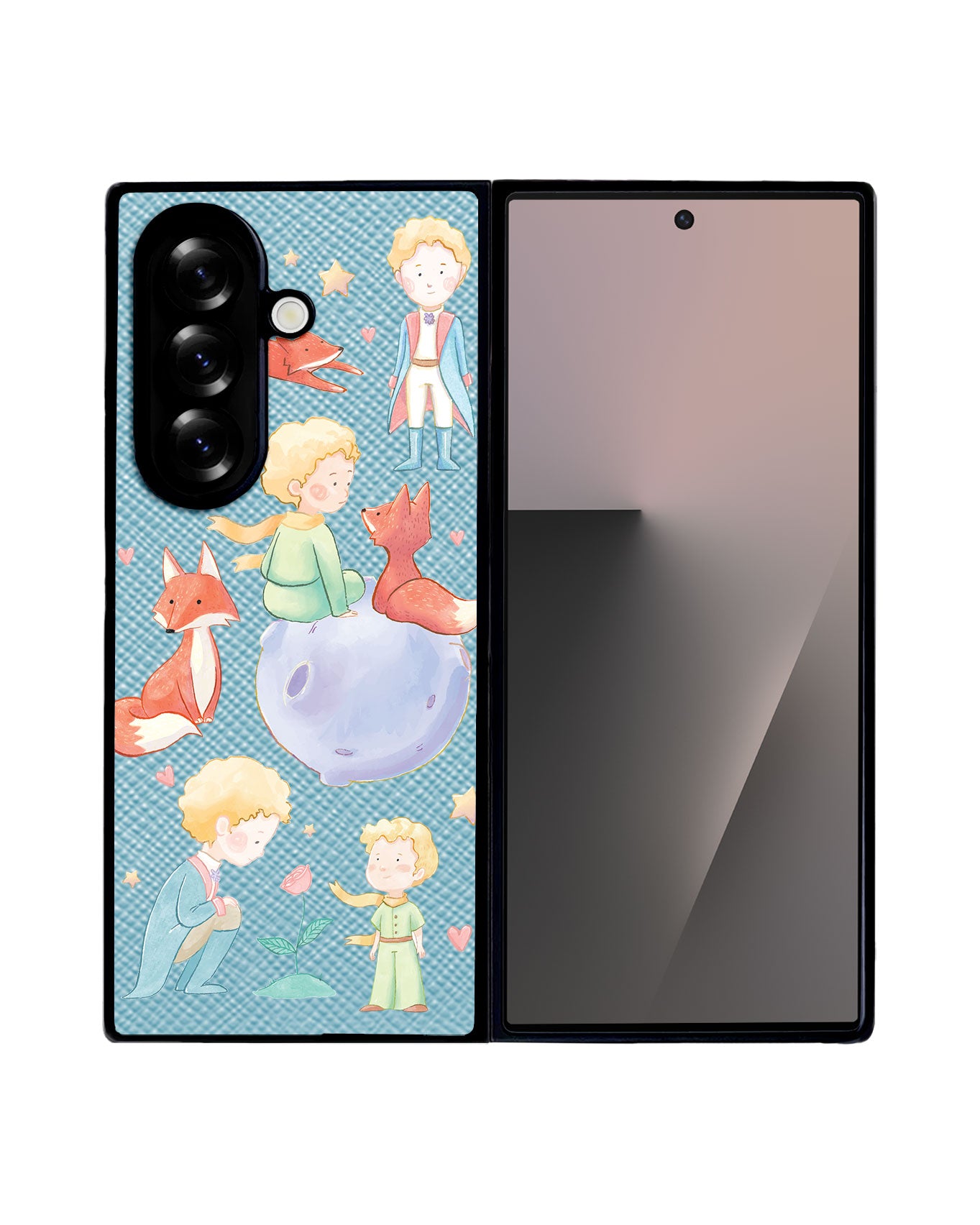 Android Flip / Fold Leather Grip - Little Prince & Fox