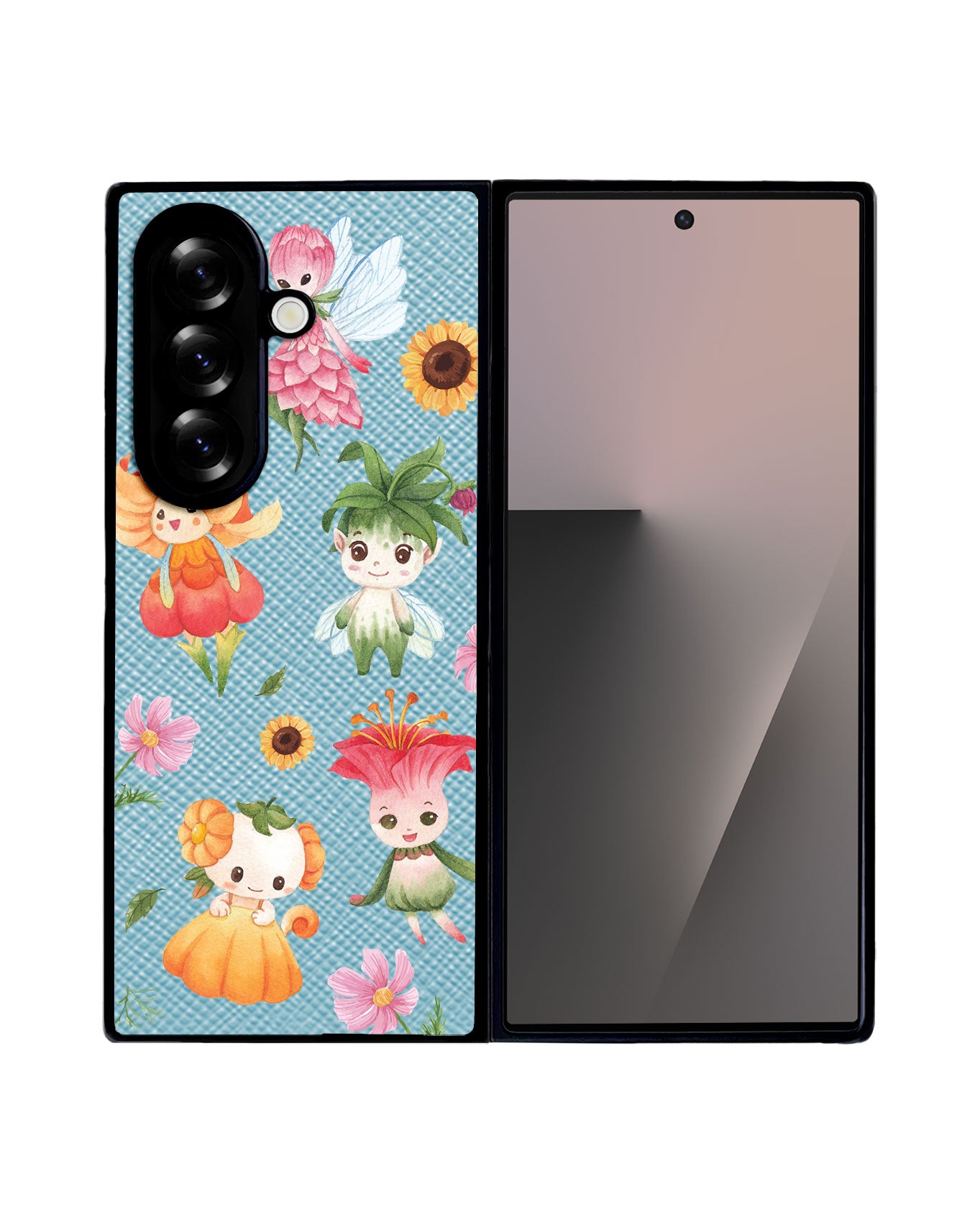 Android Flip / Fold Leather Grip - Magical Garden
