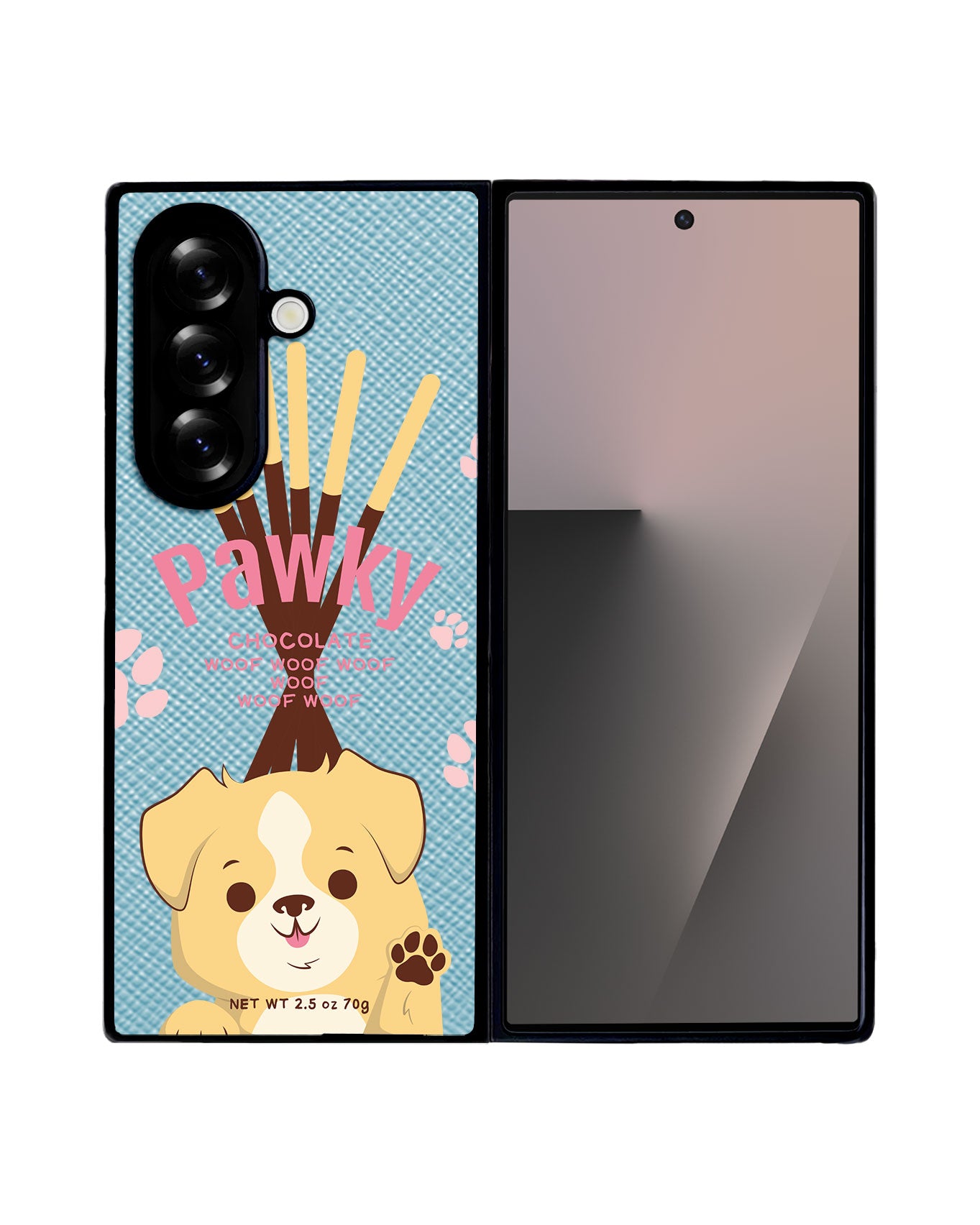 Android Flip / Fold Leather Grip - Pawky Dog