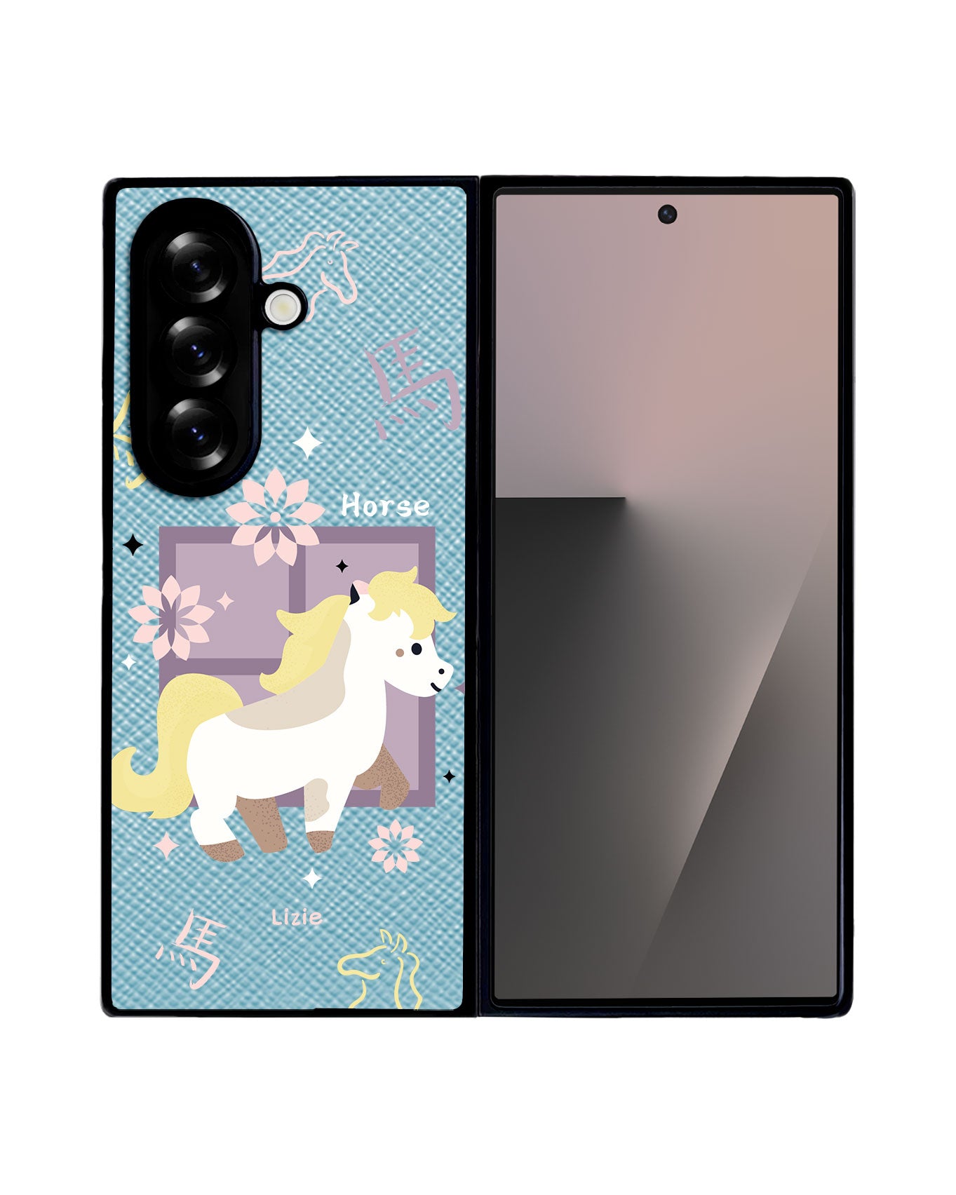 Android Flip / Fold Leather Grip - Horse (Chinese Zodiac / Shio)