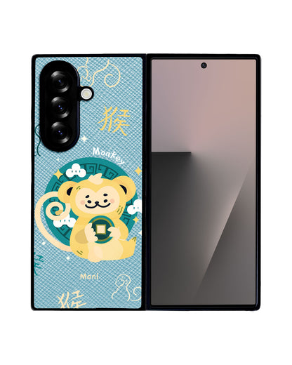 Android Flip / Fold Leather Grip - Monkey (Chinese Zodiac / Shio)