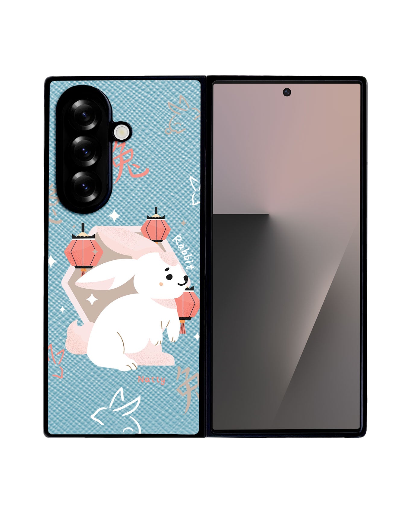 Android Flip / Fold Leather Grip - Rabbit (Chinese Zodiac / Shio)
